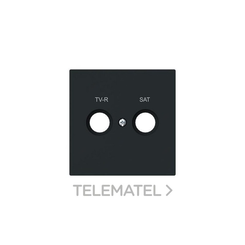 Tapa toma TV-R/SAT Serie Alba negro mate con referencia 8950.1 NT de la marca NIESSEN.