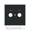 Tapa toma TV-R/SAT Serie Alba negro mate con referencia 8950.1 NT de la marca NIESSEN.