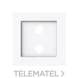 Tapa toma 2RCA Serie Alba blanco brillo con referencia 8955.2 BL de la marca NIESSEN.