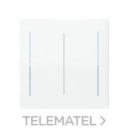 Tecla KNX 2 canales Serie Alba blanco brillo con referencia 8997.02 BL de la marca NIESSEN.