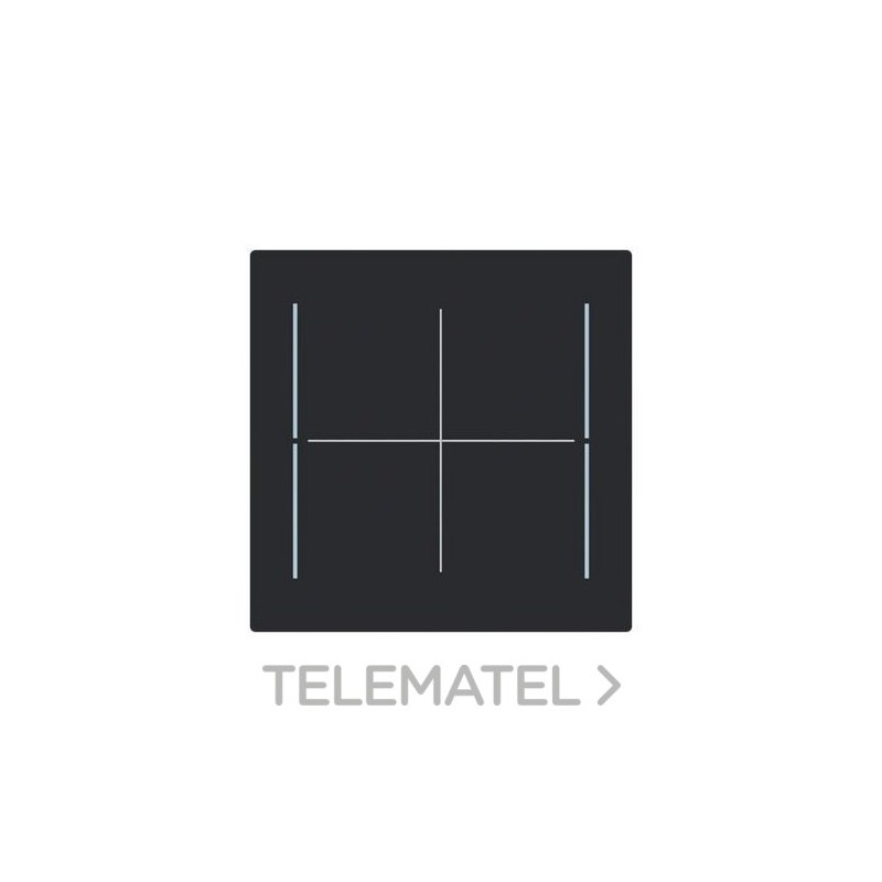 Tecla KNX 4 canales Serie Alba negro mate con referencia 8997.04 NT de la marca NIESSEN.