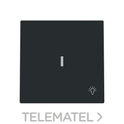 Tecla pulsador con símbolo luz y visor Serie Alba negro mate con referencia 8904.4 NT de la marca NIESSEN.