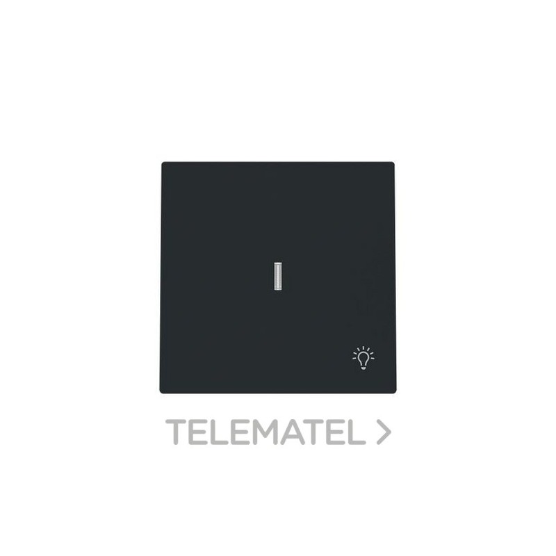 Tecla pulsador con símbolo luz y visor Serie Alba negro mate con referencia 8904.4 NT de la marca NIESSEN.