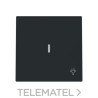 Tecla pulsador con símbolo luz y visor Serie Alba negro mate con referencia 8904.4 NT de la marca NIESSEN.