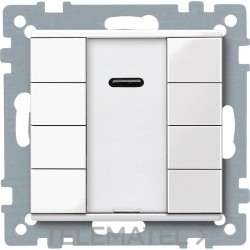Pulsador ELEGANCE PLUS 4 elementos con receptor blanco con referencia MTN617519 de la marca SCHNEIDER ELECTRIC.