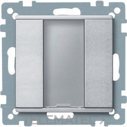 Pulsador ELEGANCE PLUS 1 elemento aluminio con referencia MTN627560 de la marca SCHNEIDER ELECTRIC.