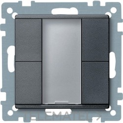 Pulsador ELEGANCE PLUS 2 elementos antracita con referencia MTN627614 de la marca SCHNEIDER ELECTRIC.