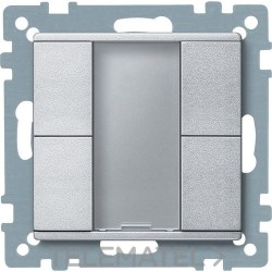 Pulsador ELEGANCE PLUS 2 elementos aluminio con referencia MTN627660 de la marca SCHNEIDER ELECTRIC.