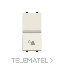 Pulsador símbolo timbre con 1 módulo Zenit blanco con referencia N2104 BL de la marca NIESSEN.