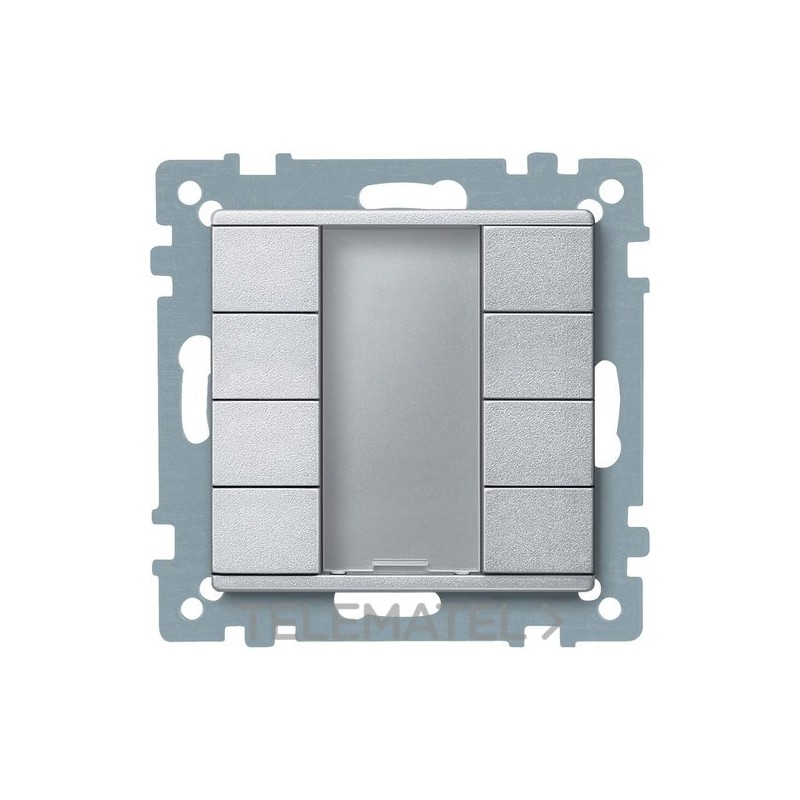 Pulsador ELEGANCE PLUS 4 elementos aluminio con referencia MTN627860 de la marca SCHNEIDER ELECTRIC.