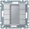 Pulsador ELEGANCE PLUS 4 elementos aluminio con referencia MTN627860 de la marca SCHNEIDER ELECTRIC.