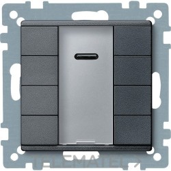 Pulsador ELEGANCE PLUS 4 elementos con receptor antracita con referencia MTN627914 de la marca SCHNEIDER ELECTRIC.