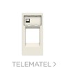 Tapa con ventana para 1 conector telefonía/informática Zenit blanco con referencia N2118.1 BL de la marca NIESSEN.