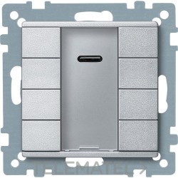 Pulsador ELEGANCE PLUS 4 elementos con receptor aluminio con referencia MTN627960 de la marca SCHNEIDER ELECTRIC.
