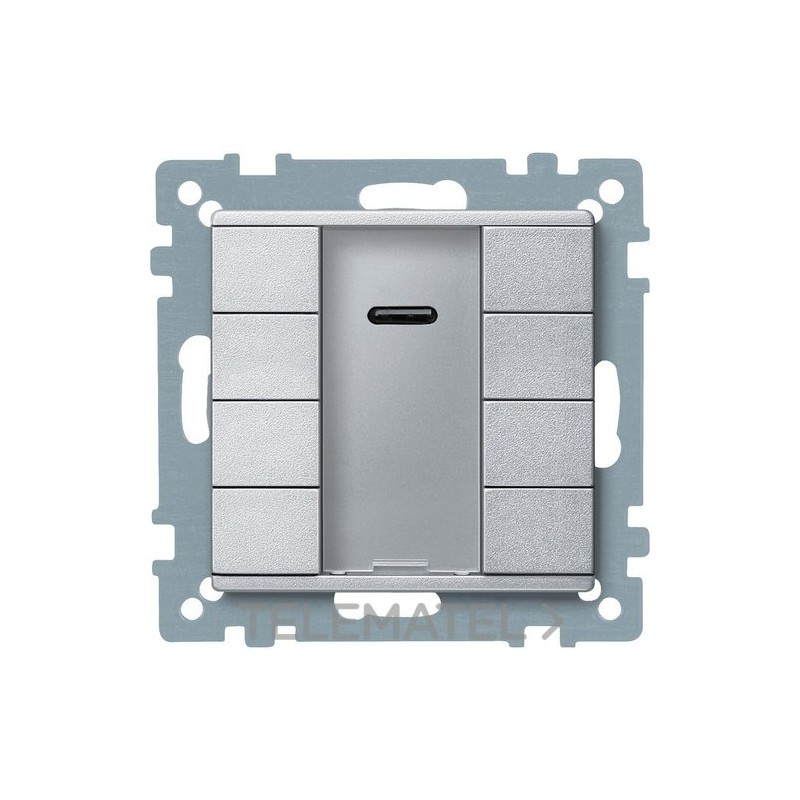Pulsador ELEGANCE PLUS 4 elementos con receptor aluminio con referencia MTN627960 de la marca SCHNEIDER ELECTRIC.