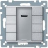 Pulsador ELEGANCE PLUS 4 elementos con receptor aluminio con referencia MTN627960 de la marca SCHNEIDER ELECTRIC.
