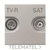Toma TV-R/SAT intermedia Zenit plata con referencia N2251.8 PL de la marca NIESSEN.
