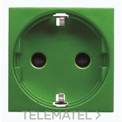 Base de enchufe 2P+T lateral Schuko Zenit verde con referencia N2288 VD de la marca NIESSEN.