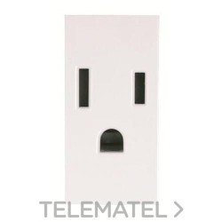 Base de enchufe americana tipo B con tierra 15A Zenit blanco con referencia N2128 BL de la marca NIESSEN.