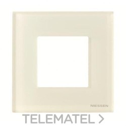Marco de 1 elemento con 2 módulos Zenit cristal blanco con referencia N2271 CB de la marca NIESSEN.