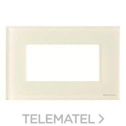 Marco de 4 módulos para caja enlazable Zenit cristal blanco con referencia N2474 CB de la marca NIESSEN.