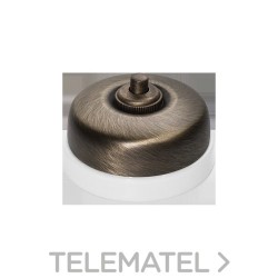 Pulsador botón 10A 250V 24V DC metal / porcelana patiné / blanco con paso con referencia 60310702 de la marca FONTINI.