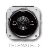 Doble conmutador 10AX 250V sin manecilla porcelana negro con referencia 31302271 de la marca FONTINI.