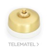 Pulsador botón 10A 250V 24V DC metal / porcelana dorado / blanco sin paso con referencia 60310592 de la marca FONTINI.