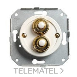 DOBLE PULSADOR 2A-250V PARA PERSIANA CROMO/MARRON PACK con referencia 35-343-52-2 de la marca FONTINI.