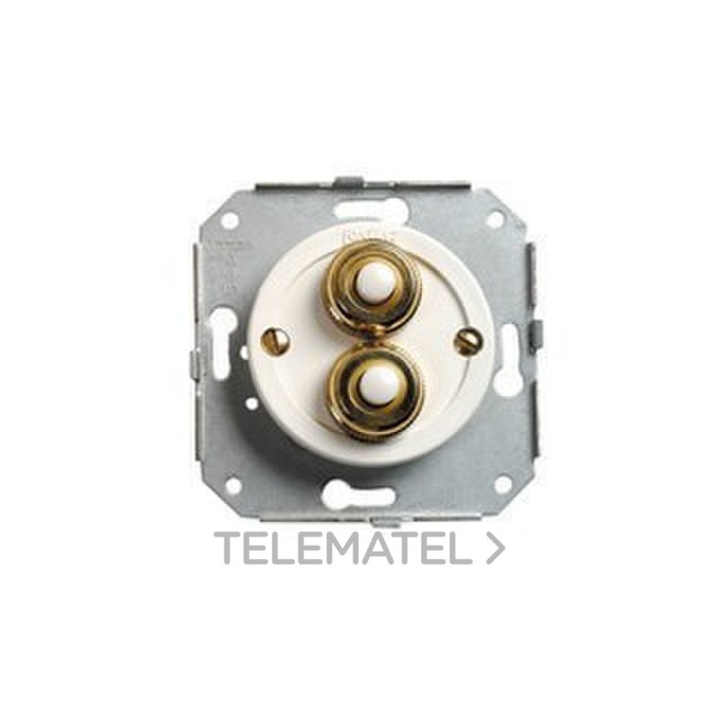 DOBLE PULSADOR 2A-250V PARA PERSIANA CROMO/MARRON PACK con referencia 35-343-52-2 de la marca FONTINI.