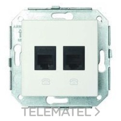 CONJUNTO 2 TOMA TELEFONIA 4/6 F-37 BLANCO/NIEVE PACK con referencia 37-706-05-2 de la marca FONTINI.