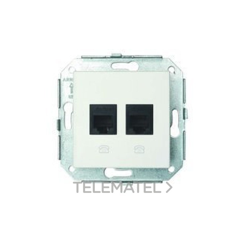 CONJUNTO 2 TOMA TELEFONIA 4/6 F-37 BLANCO/NIEVE PACK con referencia 37-706-05-2 de la marca FONTINI.