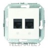 CONJUNTO 2 TOMA RJ45 5E F-37 BLANCO/NIEVE PACK con referencia 37-707-05-2 de la marca FONTINI.