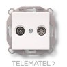 Toma única TV F-37 blanco nieve (Pack) con referencia 37712052 de la marca FONTINI.