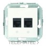 CONJUNTO 2 TOMA RJ45 CATEG.5E METALIZADO PACK con referencia 37-707-50-2 de la marca FONTINI.