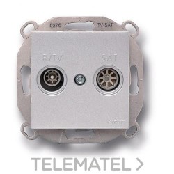 Toma final TV T F-37 metalizado (Pack) con referencia 37711502 de la marca FONTINI.