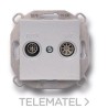 Toma final TV T F-37 metalizado (Pack) con referencia 37711502 de la marca FONTINI.