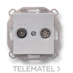 Toma única TV F-37 metalizado (Pack) con referencia 37712502 de la marca FONTINI.