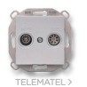 Toma única TV F-37 metalizado (Pack) con referencia 37712502 de la marca FONTINI.