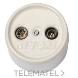 TOMA TV/SAT UNICA PORCELANA GARBY PACK con referencia 30-712-17-2 de la marca FONTINI.