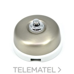 Pulsador porcelana latón paso cable níquel (Pack) con referencia 60310512 de la marca FONTINI.