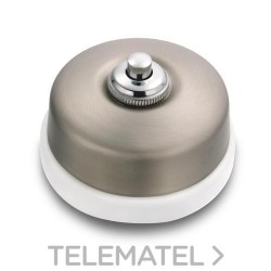 Pulsador 10A 250V porcelana latón níquel (Pack) con referencia 60310562 de la marca FONTINI.