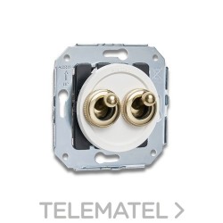 Interruptor doble manecilla 10A 250V oro / blanco (Pack) con referencia 65300302 de la marca FONTINI.