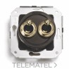 Interruptor doble manecilla 10A 250V oro / marrón (Pack) con referencia 65300542 de la marca FONTINI.