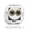 Interruptor doble manecilla 10A 250V patiné / blanco (Pack) con referencia 65300592 de la marca FONTINI.