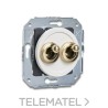 Conmutador doble manecilla 10A 250V oro / blanco (Pack) con referencia 65302302 de la marca FONTINI.