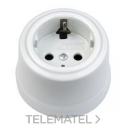 BASE ENCHUFE TOMA TIERRA LATERAL 16A 250V PORCELANA BLANCO PACK con referencia 30-202-17-2 de la marca FONTINI.