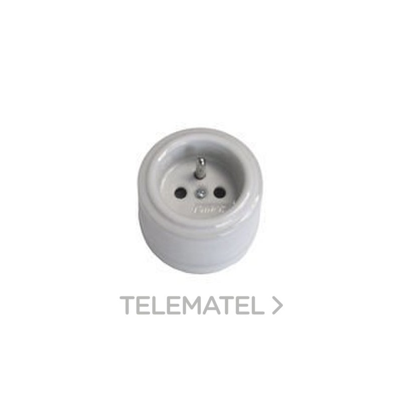 BASE ENCHUFE TOMA TIERRA FRANCES 16A PORCELANA BLANCO PACK con referencia 30-211-17-2 de la marca FONTINI.