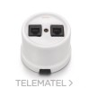 Doble toma RJ45 GARBY categoría 6 porcelana blanco (Pack) con referencia 30707172 de la marca FONTINI.