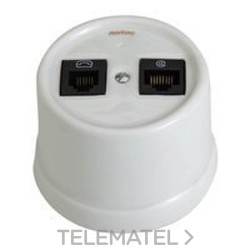 CONJUNTO TELEFONO 6V+RJ45 CATEGORIA 6 REGGIA con referencia 30-708-15-2 de la marca FONTINI.